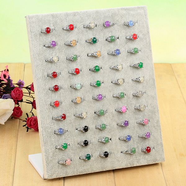PandaHall Velvet Finger Ring Display Stands, Jewelry Display Rack, L-Shaped, Rectangle, Dark Gray, 20.3x9.7x25.3cm Velvet
PandaHall Velvet Finger Ring Display Stands, Jewelry Display Rack, L-Shaped, Rectangle, Dark Gray, 20.3x9.7x25.3cm Velvet