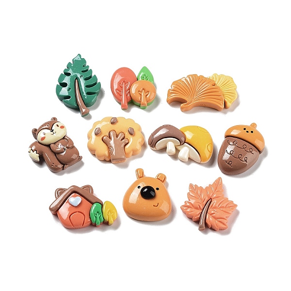 PandaHall Autumn Theme Opaque Resin Cabochons, Ginkgo Leaf & Mushroom & Squirrel, Mixed Shapes, Mixed Color, 18~32x18.5~31x5.5~9mm Resin..., Multicolor
PandaHall Autumn Theme Opaque Resin Cabochons, Ginkgo Leaf & Mushroom & Squirrel, Mixed Shapes, Mixed Color, 18~32x18.5~31x5.5~9mm Resin..., Multicolor