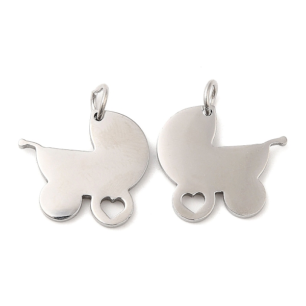 PandaHall 304 Stainless Steel Pendants, with Jump Ring, Baby Carriage Charm, Stainless Steel Color, 15x16.5x1.4mm, Hole: 3.2mm 304 Stainless...
PandaHall 304 Stainless Steel Pendants, with Jump Ring, Baby Carriage Charm, Stainless Steel Color, 15x16.5x1.4mm, Hole: 3.2mm 304 Stainless...