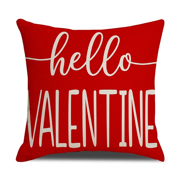 PandaHall Valentine's Day Burlap Pillow Covers, Square Pillowcase with Zipper, Word Hello Valentine, Crimson, 450x454x2mm Cloth Square Pink
PandaHall Valentine's Day Burlap Pillow Covers, Square Pillowcase with Zipper, Word Hello Valentine, Crimson, 450x454x2mm Cloth Square Pink