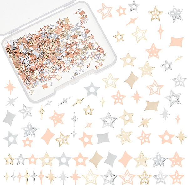 PandaHall Olycraft 540Pcs 18 Style Brass Cabochons, Nail Art Decoration Accessories for Women, Star, Platinum & Golden, 3~5x2~5.5x0.1mm...
PandaHall Olycraft 540Pcs 18 Style Brass Cabochons, Nail Art Decoration Accessories for Women, Star, Platinum & Golden, 3~5x2~5.5x0.1mm...