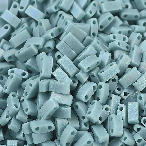 PandaHall MIYUKI Half TILA Beads, Japanese Seed Beads, 2 Hole, (HTL412FR) Matte Opaque Turquoise Green AB, 5x2.3x1.9mm, Hole: 0.8mm, about..., Cyan
PandaHall MIYUKI Half TILA Beads, Japanese Seed Beads, 2 Hole, (HTL412FR) Matte Opaque Turquoise Green AB, 5x2.3x1.9mm, Hole: 0.8mm, about..., Cyan