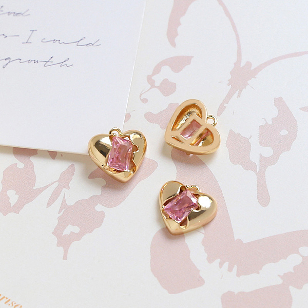 PandaHall Brass Micro Pave Cubic Zirconia Pendants, Heart, Light Salmon, 11x11x3mm Brass+Cubic Zirconia Heart
PandaHall Brass Micro Pave Cubic Zirconia Pendants, Heart, Light Salmon, 11x11x3mm Brass+Cubic Zirconia Heart