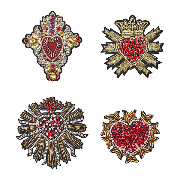 PandaHall HOBBIESAY 4Pcs 4 Style Polyester Cloth Patches, Glass Beaded Appliques, Stick On Patch, with Rhinestone, Costume Accessories...
PandaHall HOBBIESAY 4Pcs 4 Style Polyester Cloth Patches, Glass Beaded Appliques, Stick On Patch, with Rhinestone, Costume Accessories...