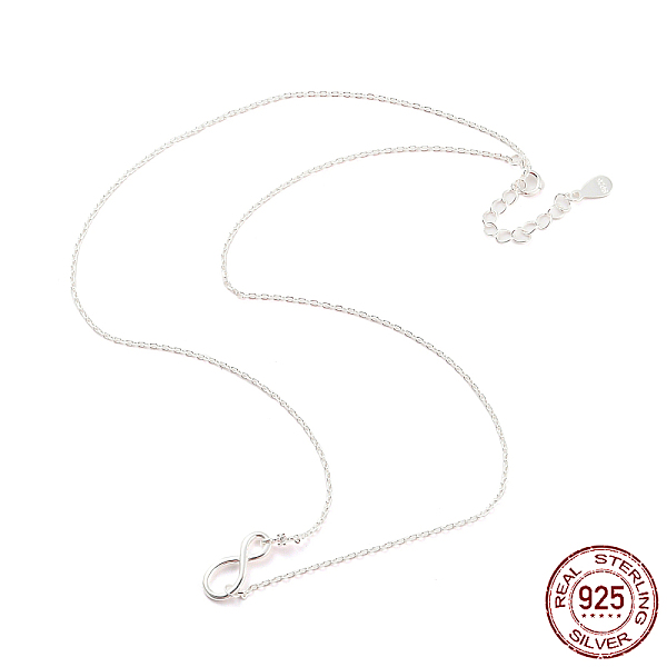 PandaHall 925 Sterling Silver Infinity Pendant Necklace for Women, with S925 Stamp, Silver, 15.75 inch(40cm) Sterling Silver Infinity
PandaHall 925 Sterling Silver Infinity Pendant Necklace for Women, with S925 Stamp, Silver, 15.75 inch(40cm) Sterling Silver Infinity