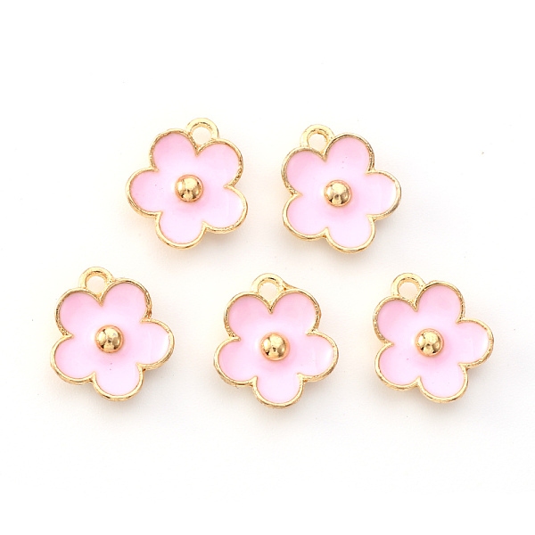PandaHall Light Gold Plated Alloy Enamel Pendants, Flower, Pearl Pink, 13x11.5x3mm, Hole: 1.6mm Alloy+Enamel Flower
PandaHall Light Gold Plated Alloy Enamel Pendants, Flower, Pearl Pink, 13x11.5x3mm, Hole: 1.6mm Alloy+Enamel Flower