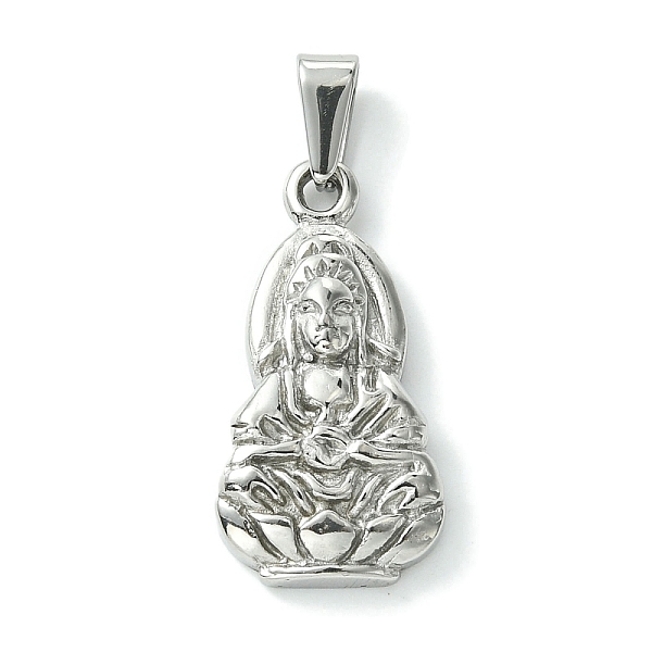 PandaHall 304 Stainless Steel Pendants, Avalokitesvara Charm, Stainless Steel Color, 28x14x5mm, Hole: 7x3mm 304 Stainless Steel Human
PandaHall 304 Stainless Steel Pendants, Avalokitesvara Charm, Stainless Steel Color, 28x14x5mm, Hole: 7x3mm 304 Stainless Steel Human