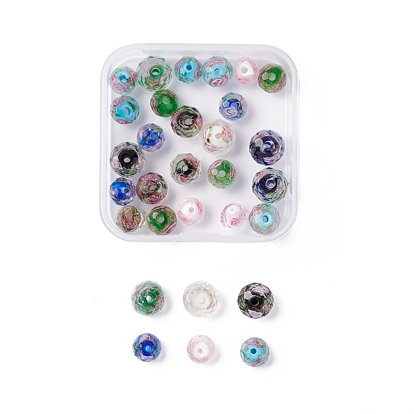 PandaHall 30Pcs Handmade Gold Sand Lampwork Beads Strands, Inner Flower, Faceted Rondelle, Mixed Color, 8x6mm, Hole: 2mm, 5colors..., Multicolor
PandaHall 30Pcs Handmade Gold Sand Lampwork Beads Strands, Inner Flower, Faceted Rondelle, Mixed Color, 8x6mm, Hole: 2mm, 5colors..., Multicolor