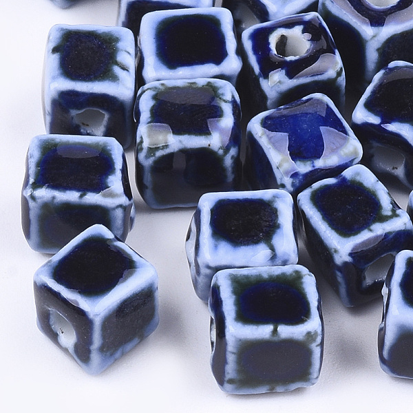 PandaHall Handmade Porcelain Beads, Fancy Antique Glazed Porcelain, Cube, Dark Blue, 8x7.5~8x7.5~8mm, Hole: 1.5~2mm Porcelain Cube Blue
PandaHall Handmade Porcelain Beads, Fancy Antique Glazed Porcelain, Cube, Dark Blue, 8x7.5~8x7.5~8mm, Hole: 1.5~2mm Porcelain Cube Blue