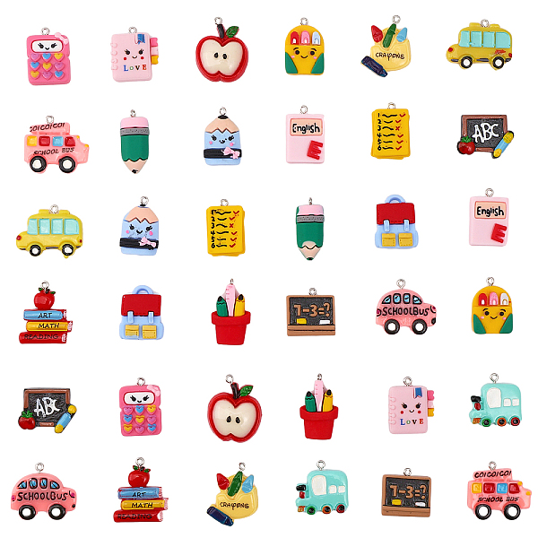 PandaHall CHGCRAFT 36Pcs 18Styles School Best Charm Stationery Theme Opaque Resin Pendants Pencil Apple Blackboard Notebook Pen Bag Pendants..., Multicolor
PandaHall CHGCRAFT 36Pcs 18Styles School Best Charm Stationery Theme Opaque Resin Pendants Pencil Apple Blackboard Notebook Pen Bag Pendants..., Multicolor