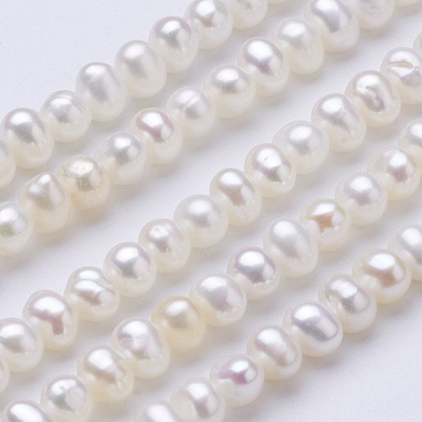PandaHall Natural Cultured Freshwater Pearl Beads Strands, Potato, White, 3.1~3.5x4~4.5mm, Hole: 0.5mm, about 117pcs/strand, 15.5 inch Pearl...
PandaHall Natural Cultured Freshwater Pearl Beads Strands, Potato, White, 3.1~3.5x4~4.5mm, Hole: 0.5mm, about 117pcs/strand, 15.5 inch Pearl...