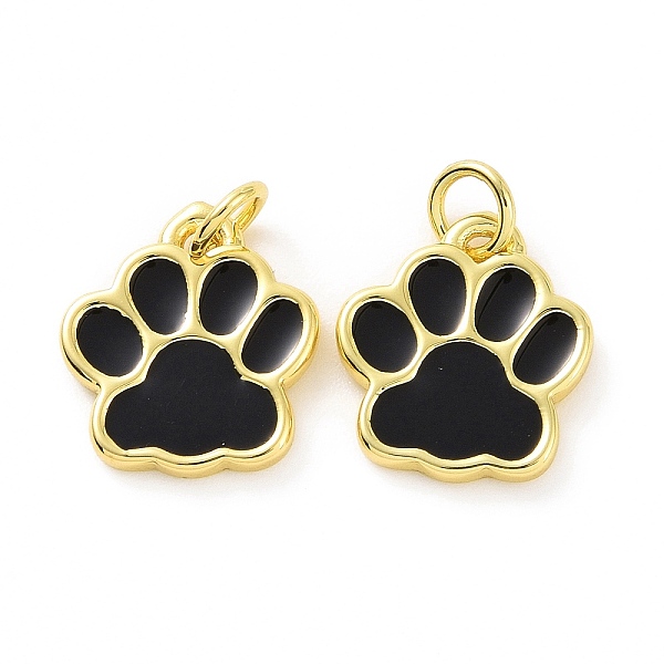 PandaHall Rack Plating Brass Enamel Charms, with Jump Ring, Long-Lasting Plated, Real 18K Gold Plated, Cadmium Free & Lead Free, Dog's Paw..., Black
PandaHall Rack Plating Brass Enamel Charms, with Jump Ring, Long-Lasting Plated, Real 18K Gold Plated, Cadmium Free & Lead Free, Dog's Paw..., Black