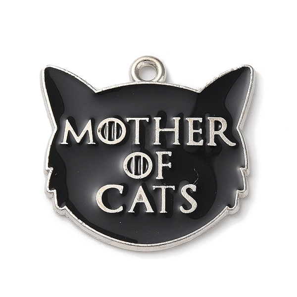 PandaHall Alloy Enamel Pendants, Platinum, Word Mother of Cats Charm, Cat Shape, 24x25x1.3mm, Hole: 1.8mm Alloy+Enamel Cat Shape Black
PandaHall Alloy Enamel Pendants, Platinum, Word Mother of Cats Charm, Cat Shape, 24x25x1.3mm, Hole: 1.8mm Alloy+Enamel Cat Shape Black