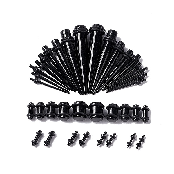 PandaHall 36Pcs 18 Style Ear Plugs Gauges Stretching Kit, Including Acrylic Tapers & Plugs & Tunnels, Cone Shape Earrings Piercing Jewelry..., Black
PandaHall 36Pcs 18 Style Ear Plugs Gauges Stretching Kit, Including Acrylic Tapers & Plugs & Tunnels, Cone Shape Earrings Piercing Jewelry..., Black
