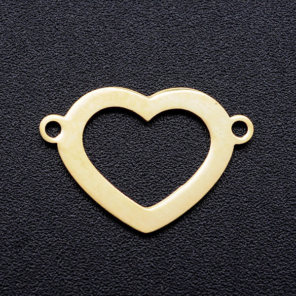 PandaHall 201 Stainless Steel Links connectors, Heart, Golden, 12.5x18x1mm, Hole: 1.2mm 201 Stainless Steel Heart
PandaHall 201 Stainless Steel Links connectors, Heart, Golden, 12.5x18x1mm, Hole: 1.2mm 201 Stainless Steel Heart
