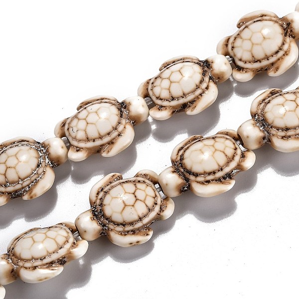 PandaHall Dyed Synthetic Turquoise Beads Strands, Sea Turtle, Floral White, 17~18x14x6~8mm, Hole: 1mm, about 23pcs/strand, 15''(38.1cm)...
PandaHall Dyed Synthetic Turquoise Beads Strands, Sea Turtle, Floral White, 17~18x14x6~8mm, Hole: 1mm, about 23pcs/strand, 15''(38.1cm)...
