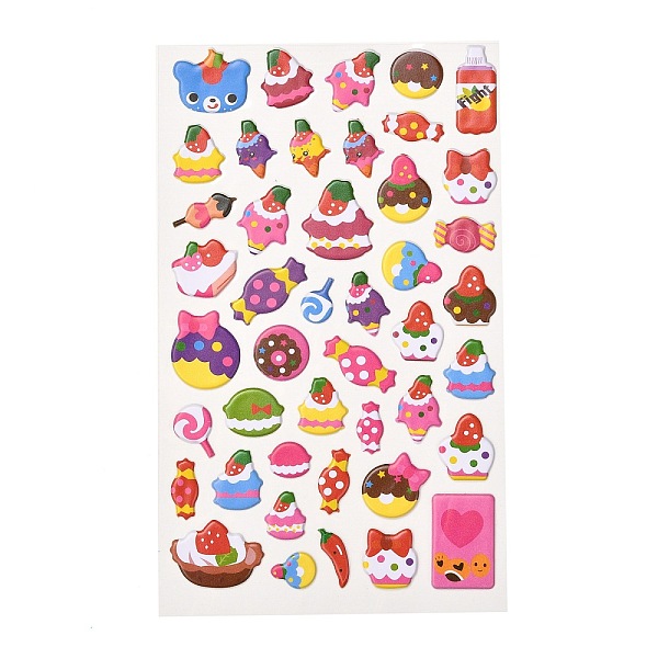 PandaHall 3D Cartoon PVC Bubble Stickers, for Diary, Notebooks, Cake Pattern, 11~25x6~24mm Paper Food
PandaHall 3D Cartoon PVC Bubble Stickers, for Diary, Notebooks, Cake Pattern, 11~25x6~24mm Paper Food