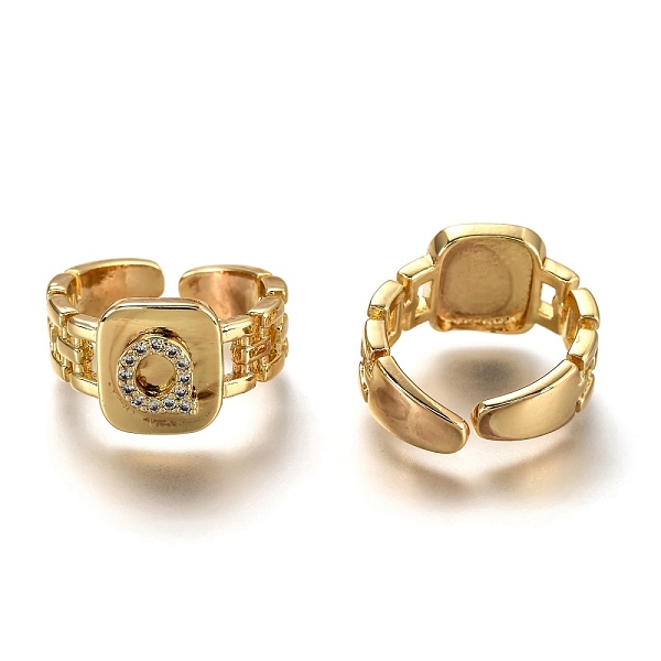 PandaHall Brass Micro Pave Clear Cubic Zirconia Cuff Rings, Open Rings, Long-Lasting Plated, Rectangle, Golden, Letter.Q, US Size 7 1/4...
PandaHall Brass Micro Pave Clear Cubic Zirconia Cuff Rings, Open Rings, Long-Lasting Plated, Rectangle, Golden, Letter.Q, US Size 7 1/4...