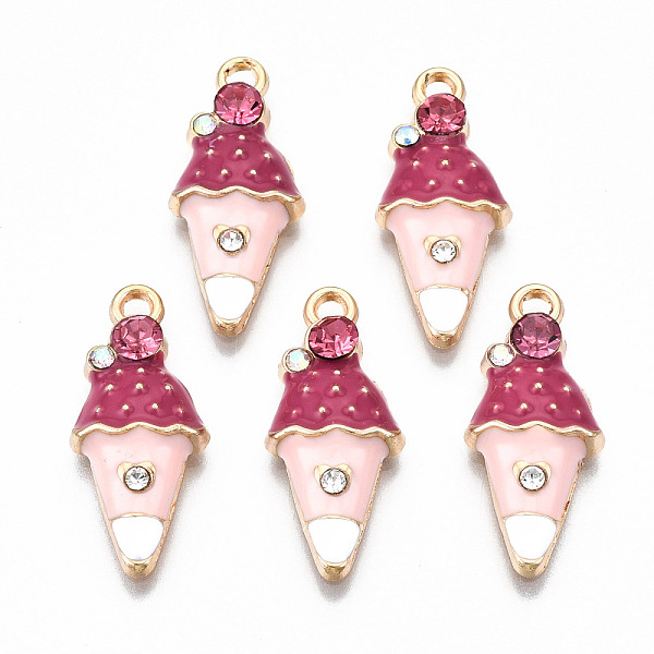 PandaHall Alloy Enamel Pendants, with Rhinestone, Cadmium Free & Lead Free, Ice Cream Shape, Light Gold, Camellia, 22.5x10x3.5mm, Hole..., Pink
PandaHall Alloy Enamel Pendants, with Rhinestone, Cadmium Free & Lead Free, Ice Cream Shape, Light Gold, Camellia, 22.5x10x3.5mm, Hole..., Pink
