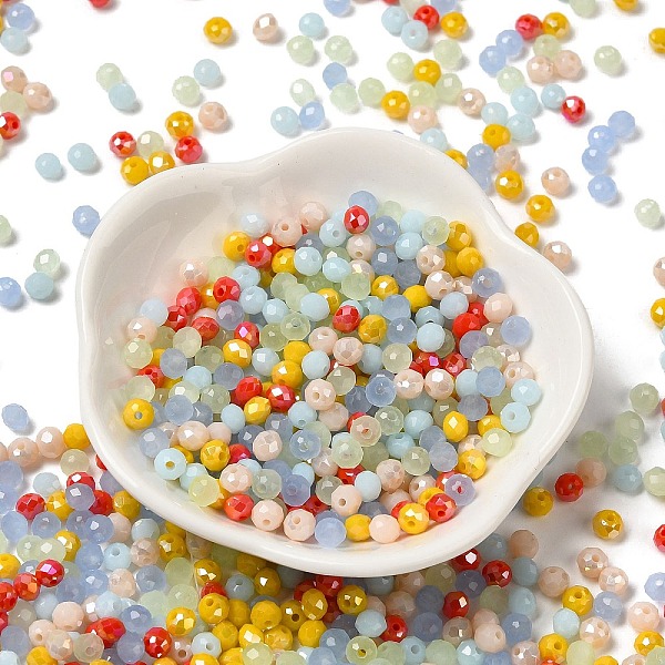PandaHall Glass Beads, Faceted, Rondelle, Mixed Color, 4x3mm, Hole: 0.4mm, about 6800pcs/500g Glass Rondelle Multicolor
PandaHall Glass Beads, Faceted, Rondelle, Mixed Color, 4x3mm, Hole: 0.4mm, about 6800pcs/500g Glass Rondelle Multicolor