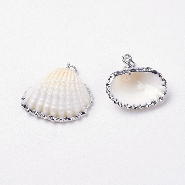 PandaHall Electroplate Shell Pendants, with Iron Findings, Platinum, 20~26x21.5~29.5x7~10mm, Hole: 2mm Shell Shell Shape
PandaHall Electroplate Shell Pendants, with Iron Findings, Platinum, 20~26x21.5~29.5x7~10mm, Hole: 2mm Shell Shell Shape