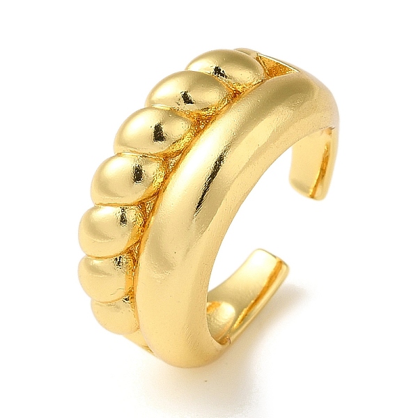 PandaHall Rack Plating Brass Open Cuff Rings for Women, Twist Rope Shape, Real 18K Gold Plated, US Size 8 1/4(18.3mm) Brass
PandaHall Rack Plating Brass Open Cuff Rings for Women, Twist Rope Shape, Real 18K Gold Plated, US Size 8 1/4(18.3mm) Brass