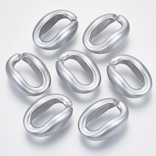 PandaHall Opaque Spray Painted Acrylic Linking Rings, Quick Link Connectors, for Cable Chains Making, Oval, Silver, 27x19x10mm, Inner...
PandaHall Opaque Spray Painted Acrylic Linking Rings, Quick Link Connectors, for Cable Chains Making, Oval, Silver, 27x19x10mm, Inner...