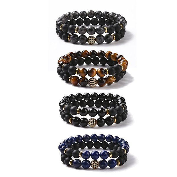 PandaHall 2Pcs Natural Mixed Stone and Brass Cubic Zirconia Beads Stretch Bracelets Set for Women Men, Inner Diameter: 2-1/8 inch(5.3cm)...
PandaHall 2Pcs Natural Mixed Stone and Brass Cubic Zirconia Beads Stretch Bracelets Set for Women Men, Inner Diameter: 2-1/8 inch(5.3cm)...