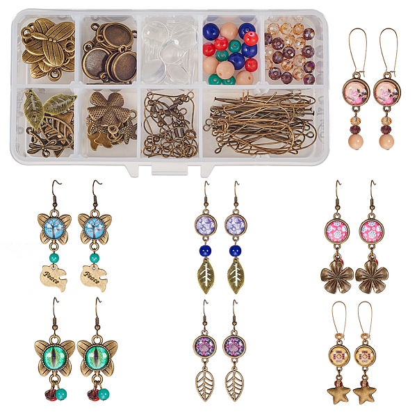 PandaHall SUNNYCLUE DIY Earring Making, with Tibetan Silver Pendants, Alloy Cabochon Connector Settings, Transparent Glass Cabochons, Glass..., Multicolor
PandaHall SUNNYCLUE DIY Earring Making, with Tibetan Silver Pendants, Alloy Cabochon Connector Settings, Transparent Glass Cabochons, Glass..., Multicolor