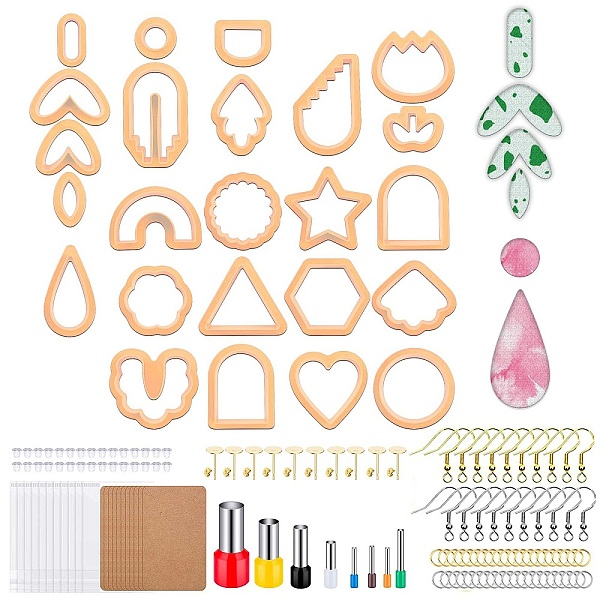 PandaHall DIY Earring Making Finding Kits, Including Polymer Clay Cutters, Ear Nuts, Metal Earring Hooks & Jump Rings, OPP Bags, Earring...
PandaHall DIY Earring Making Finding Kits, Including Polymer Clay Cutters, Ear Nuts, Metal Earring Hooks & Jump Rings, OPP Bags, Earring...