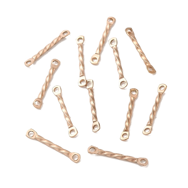 PandaHall Ion Plating(IP) 304 Stainless Steel Connector Charms, Twisted Bar, Rose Gold, 15x2x1.2mm, Hole: 1mm 304 Stainless Steel Twist
PandaHall Ion Plating(IP) 304 Stainless Steel Connector Charms, Twisted Bar, Rose Gold, 15x2x1.2mm, Hole: 1mm 304 Stainless Steel Twist
