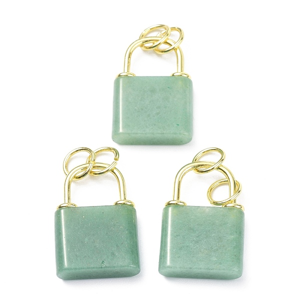 PandaHall Natural Green Aventurine Pendants, with Golden Brass Findings and Jump Rings, Cadmium Free & Lead Free, Lock, 27x18x5.5mm, Hole...
PandaHall Natural Green Aventurine Pendants, with Golden Brass Findings and Jump Rings, Cadmium Free & Lead Free, Lock, 27x18x5.5mm, Hole...