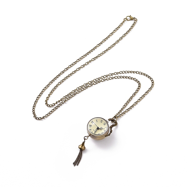 PandaHall Alloy Round Pendant Necklace Quartz Pocket Watch, with Iron Chains and Lobster Claw Clasps, Antique Bronze, 31.1 inch, Watch Head..., Yellow
PandaHall Alloy Round Pendant Necklace Quartz Pocket Watch, with Iron Chains and Lobster Claw Clasps, Antique Bronze, 31.1 inch, Watch Head..., Yellow