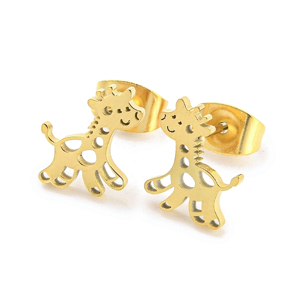 PandaHall Hollow Out Giraffe 304 Stainless Steel Stud Earrings, Golden, 12x9mm 304 Stainless Steel Giraffe
PandaHall Hollow Out Giraffe 304 Stainless Steel Stud Earrings, Golden, 12x9mm 304 Stainless Steel Giraffe
