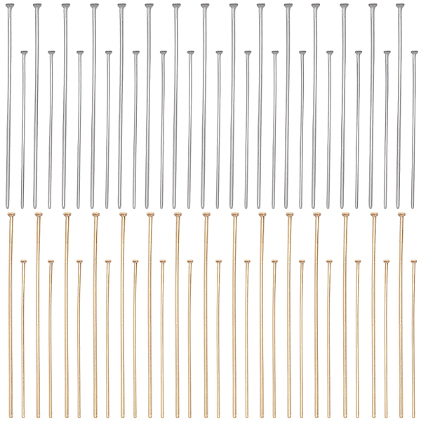 PandaHall SUNNYCLUE 400Pcs 4 Styles 304 Stainless Steel Flat Head Pins, Golden & Stainless Steel Color, 35~50x0.7mm(21 Gauge), 100pcs/style...
PandaHall SUNNYCLUE 400Pcs 4 Styles 304 Stainless Steel Flat Head Pins, Golden & Stainless Steel Color, 35~50x0.7mm(21 Gauge), 100pcs/style...