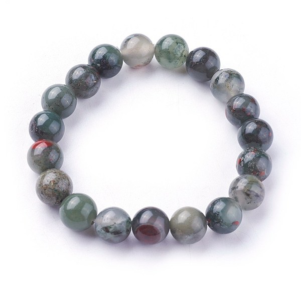 PandaHall Natural African Bloodstone Stretch Bracelets, Round, 2-1/4 inch~2-3/8 inch(5.7~6cm), Beads: 10~10.5mm Bloodstone
PandaHall Natural African Bloodstone Stretch Bracelets, Round, 2-1/4 inch~2-3/8 inch(5.7~6cm), Beads: 10~10.5mm Bloodstone