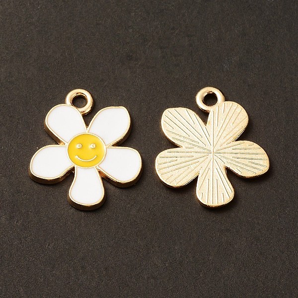 PandaHall Alloy Enamel Pendants, Flower with Smiling Face Charm, Cadmium Free & Nickel Free & Lead Free, Golden, White...
PandaHall Alloy Enamel Pendants, Flower with Smiling Face Charm, Cadmium Free & Nickel Free & Lead Free, Golden, White...