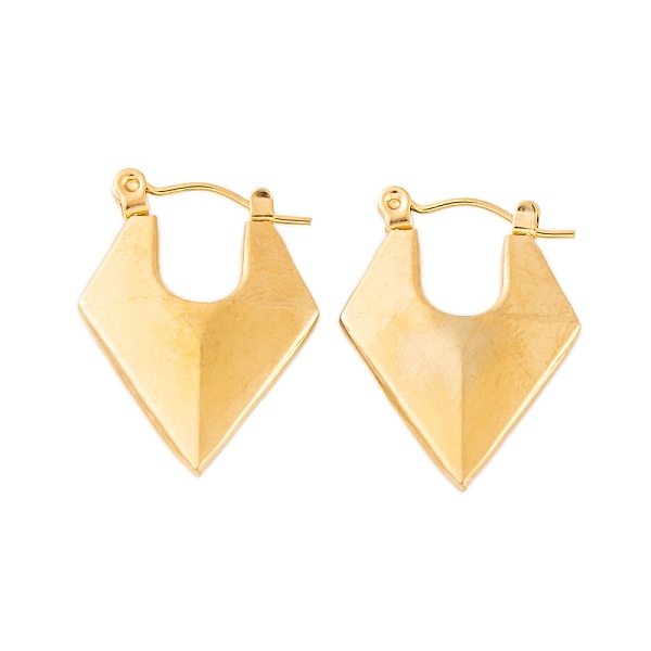 PandaHall Ion Plating(IP) 304 Stainless Steel Hoop Earrings for Women, Rhombus, Real 18K Gold Plated, 24x3.5mm 304 Stainless Steel Rhombus
PandaHall Ion Plating(IP) 304 Stainless Steel Hoop Earrings for Women, Rhombus, Real 18K Gold Plated, 24x3.5mm 304 Stainless Steel Rhombus