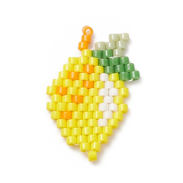 PandaHall Handmade Loom Pattern MIYUKI Seed Beads, Lemon Pendants, Yellow, 22x15x1.8mm, Hole: 1.6mm Glass Fruit Yellow
PandaHall Handmade Loom Pattern MIYUKI Seed Beads, Lemon Pendants, Yellow, 22x15x1.8mm, Hole: 1.6mm Glass Fruit Yellow