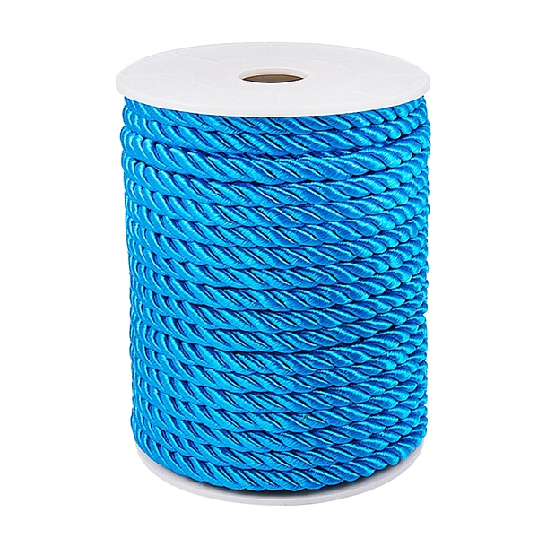 PandaHall Polyester Cord, Twisted Cord, Deep Sky Blue, 5mm, about 18~19yards/roll(16.4m~17.3m/roll) Polyester Blue
PandaHall Polyester Cord, Twisted Cord, Deep Sky Blue, 5mm, about 18~19yards/roll(16.4m~17.3m/roll) Polyester Blue