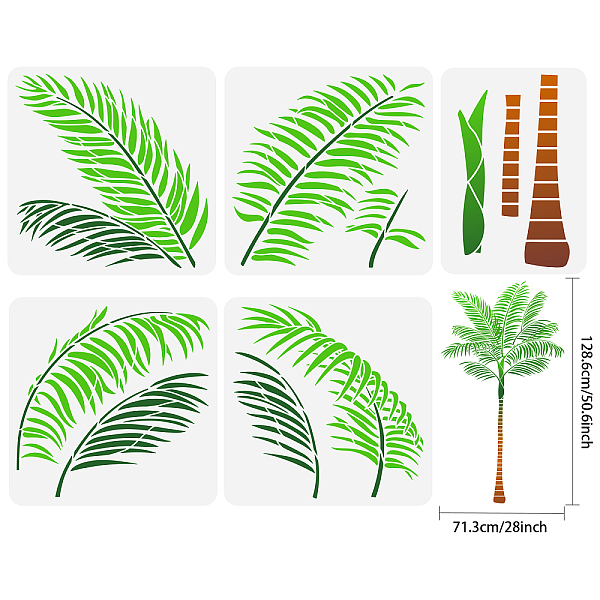 PandaHall FINGERINSPIRE 5PCS Palm Tree Painting Stencil 2 Size Hollow Out Overlay Painting Templates Reusable Big Palm Tree Leaves & Tree...
PandaHall FINGERINSPIRE 5PCS Palm Tree Painting Stencil 2 Size Hollow Out Overlay Painting Templates Reusable Big Palm Tree Leaves & Tree...