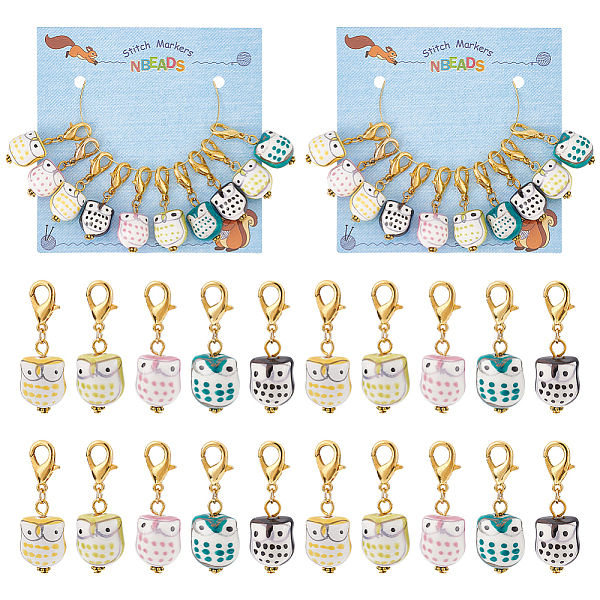PandaHall 10Pcs 5 Color Handmade Porcelain Crochet Lobster Clasp Charms, Locking Stitch Marker with Wine Glass Charm Ring, Owl, Mixed Color..., Multicolor
PandaHall 10Pcs 5 Color Handmade Porcelain Crochet Lobster Clasp Charms, Locking Stitch Marker with Wine Glass Charm Ring, Owl, Mixed Color..., Multicolor