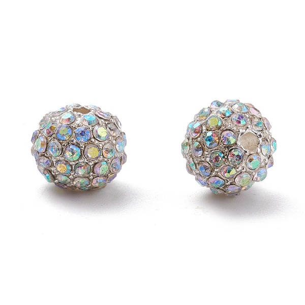 PandaHall Alloy Rhinestone Beads, Grade A, Round, Silver Color Plated, Crystal AB, 10mm, Hole: 2mm Alloy+Rhinestone Round Clear
PandaHall Alloy Rhinestone Beads, Grade A, Round, Silver Color Plated, Crystal AB, 10mm, Hole: 2mm Alloy+Rhinestone Round Clear