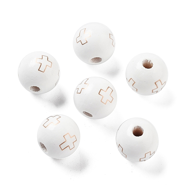 PandaHall Wood European Beads, Large Hole Beads, Round with Cross, White, 15.5~16x14.5mm, Hole: 4mm Wood Cross White
PandaHall Wood European Beads, Large Hole Beads, Round with Cross, White, 15.5~16x14.5mm, Hole: 4mm Wood Cross White