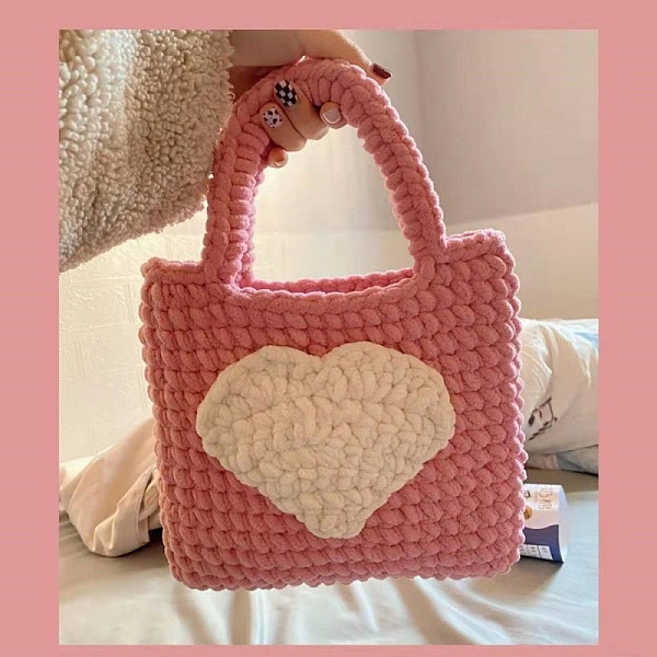 PandaHall DIY Heart Pattern Handbag Knitting Beginner Kits, including Polyester Chunky Yarn, Fiberfill, Crochet Needle, Instruction, White...
PandaHall DIY Heart Pattern Handbag Knitting Beginner Kits, including Polyester Chunky Yarn, Fiberfill, Crochet Needle, Instruction, White...