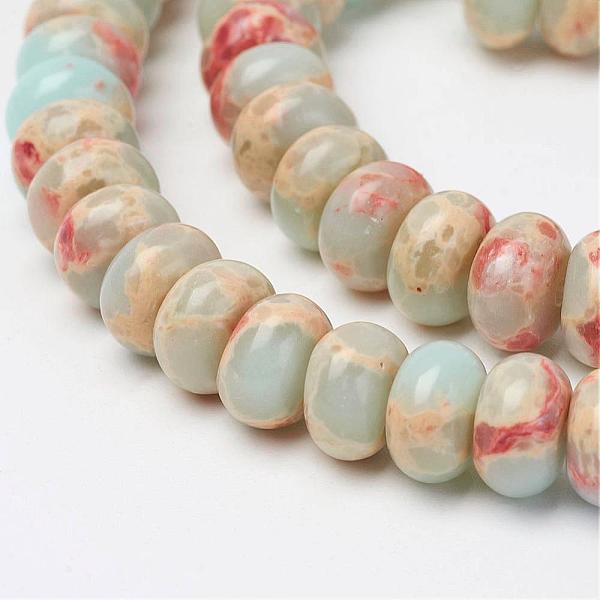 PandaHall Synthetic Aqua Terra Jasper Beads Strands, Rondelle, 8x5mm, Hole: 1mm, about 80pcs/strand, 15.7 inch Aqua Terra Jasper Rondelle
PandaHall Synthetic Aqua Terra Jasper Beads Strands, Rondelle, 8x5mm, Hole: 1mm, about 80pcs/strand, 15.7 inch Aqua Terra Jasper Rondelle