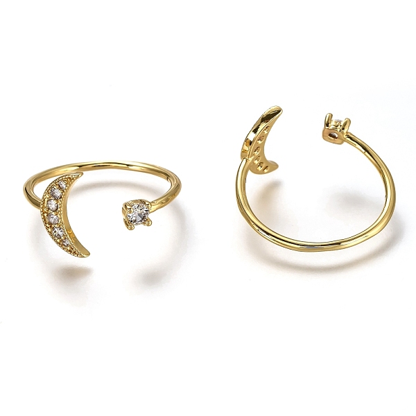 PandaHall Brass Micro Pave Clear Cubic Zirconia Cuff Rings, Open Rings, Long-Lasting Plated, Flat Round and Moon, Real 18K Gold Plated, US...
PandaHall Brass Micro Pave Clear Cubic Zirconia Cuff Rings, Open Rings, Long-Lasting Plated, Flat Round and Moon, Real 18K Gold Plated, US...