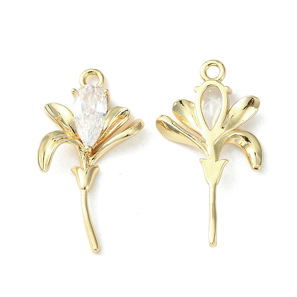 PandaHall Brass Pave Cubic Zirconia Pendants, Flower Charm, Light Gold, 28x16.5x4mm, Hole: 2mm Brass+Cubic Zirconia Flower Clear
PandaHall Brass Pave Cubic Zirconia Pendants, Flower Charm, Light Gold, 28x16.5x4mm, Hole: 2mm Brass+Cubic Zirconia Flower Clear