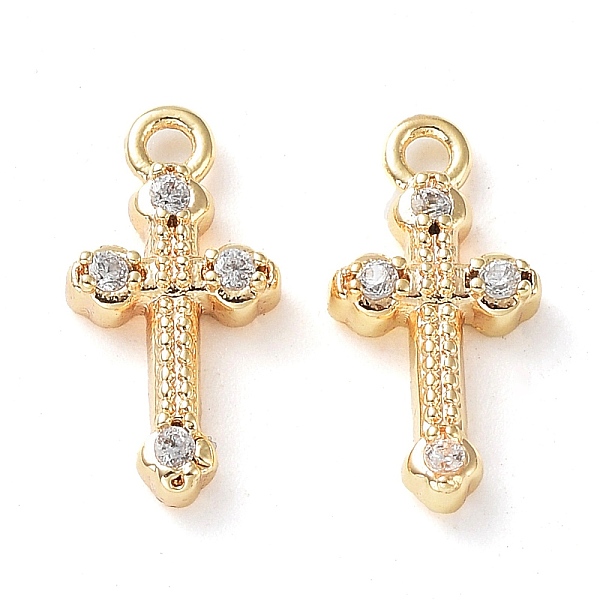 PandaHall Rack Plating Brass Micro Pave Cubic Zirconia Pendants, Corss Charm, Real 18K Gold Plated, 13x6x2.5mm, Hole: 1.2mm Brass+Cubic..., Clear
PandaHall Rack Plating Brass Micro Pave Cubic Zirconia Pendants, Corss Charm, Real 18K Gold Plated, 13x6x2.5mm, Hole: 1.2mm Brass+Cubic..., Clear
