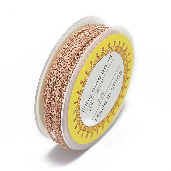 PandaHall Electroplate Brass Textured Cable Chains, with Spool, Soldered, Flat Oval, Matte Rose Gold, 3x2.4x0.2mm, about 16.4 Feet(5m)/roll...
PandaHall Electroplate Brass Textured Cable Chains, with Spool, Soldered, Flat Oval, Matte Rose Gold, 3x2.4x0.2mm, about 16.4 Feet(5m)/roll...